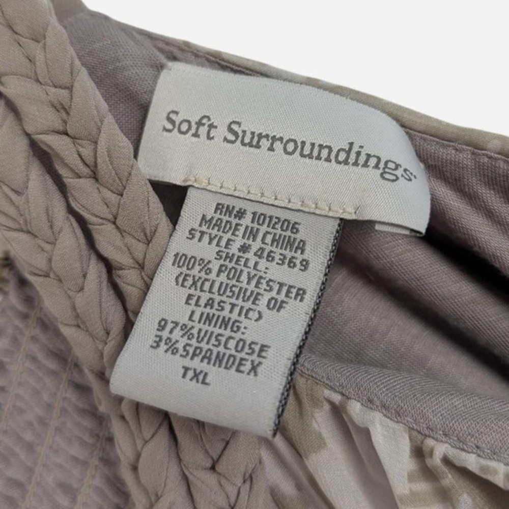 Soft Surroundings Abstract Print Braided Strap Maxi Dress TXL - Picture 7 of 7